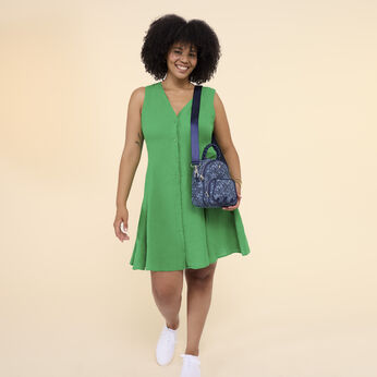 Loungefly Faux Denim Convertible Mini Backpack & Crossbody Bag, Image 2